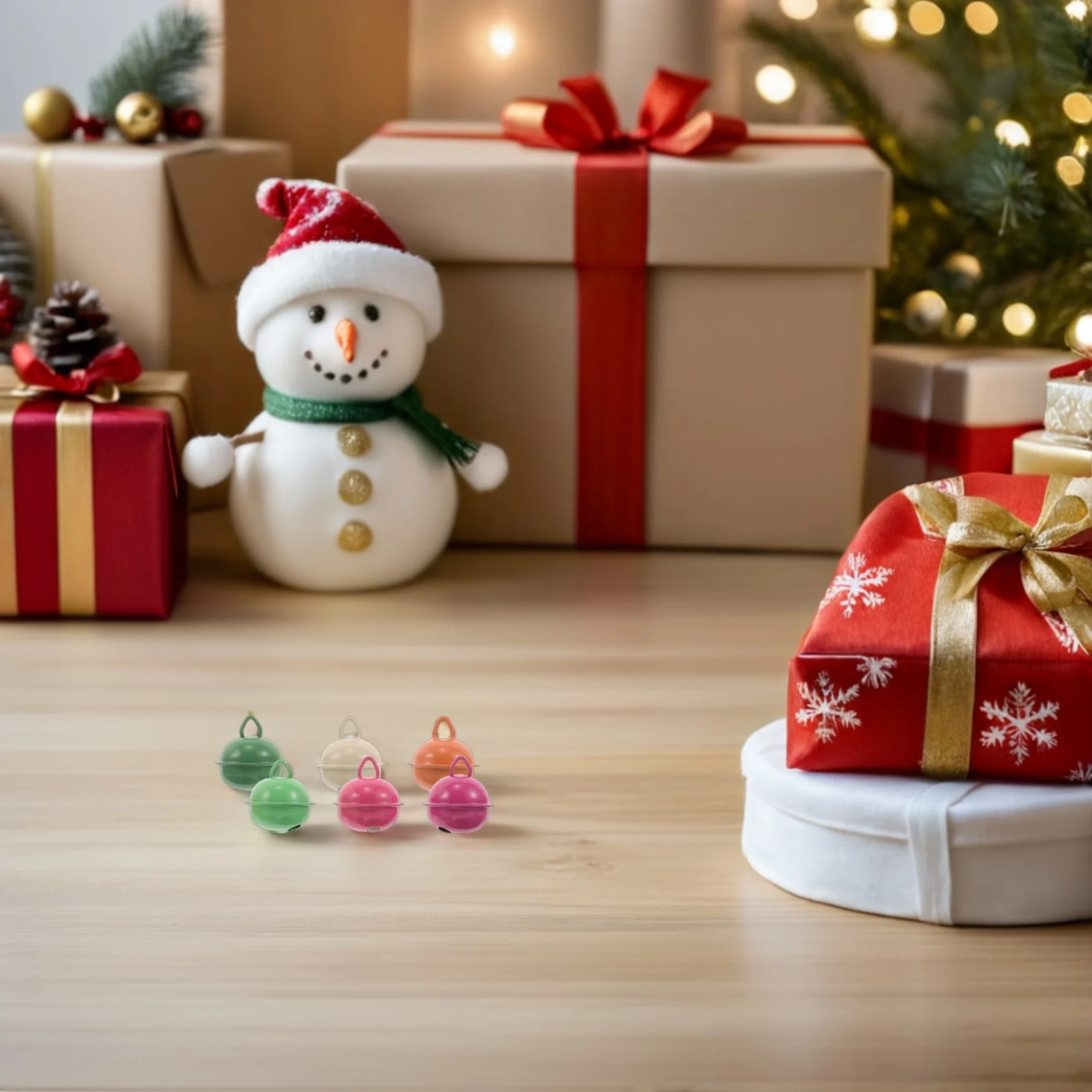 

80pcs 22Mm Colorful Enamel Bells Mini Metal Jingle Bell Pendant For Pet Collar Christmas Tree Decoration Holiday Party Charm Dog