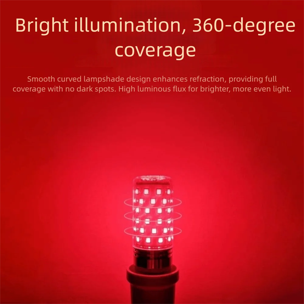 Red Color E14/ E27 Corn Lights High Brightness No Flicker LED Corn Bulbs Replace Energy Saving Small Screw Lamp Living Room