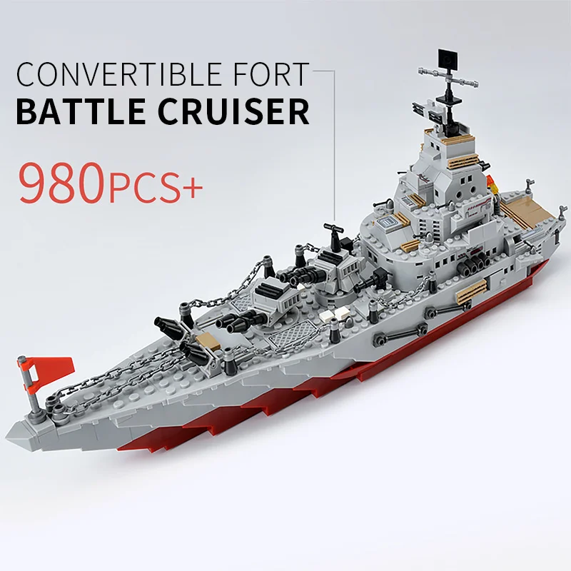 1068PCS Military combination  Building Kit, All in 1 Cruiser Ocean Ship Building Blocks Set with Warship Gifts for Toys Boys Kid