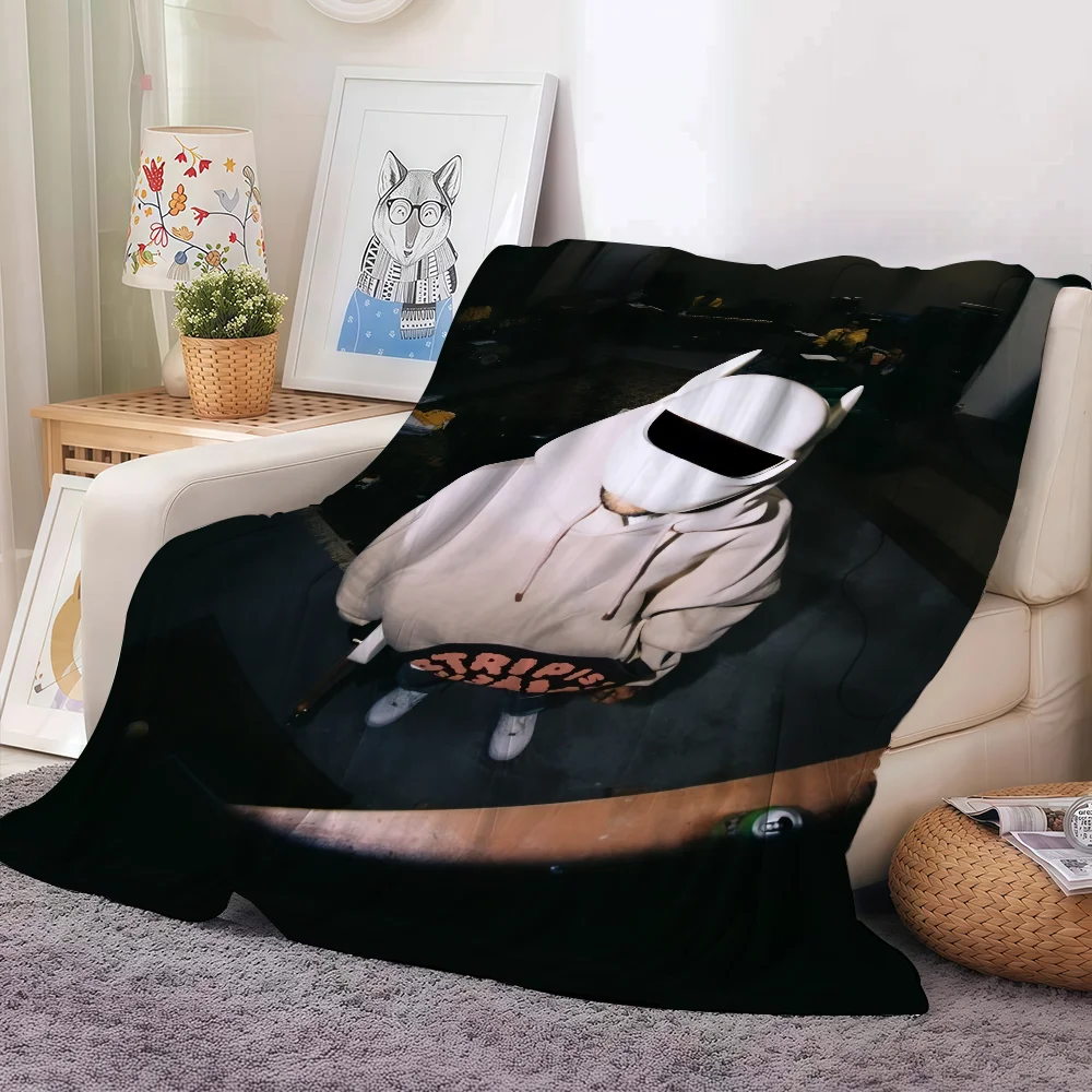 

Rapper Cro Blanket Warm And Soft Suitable For Bedroom Living Room Sofa Bed Office Travel Camping