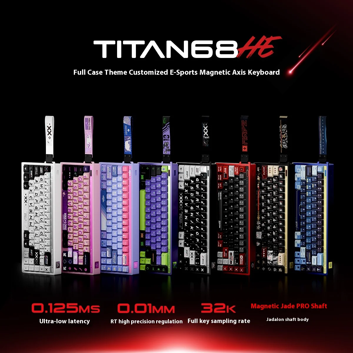 TITAN68HE PRO Magnetic Switch Keyboard, Aluminum Chassis, 8000Hz Polling Rate, Customizable Keyboard