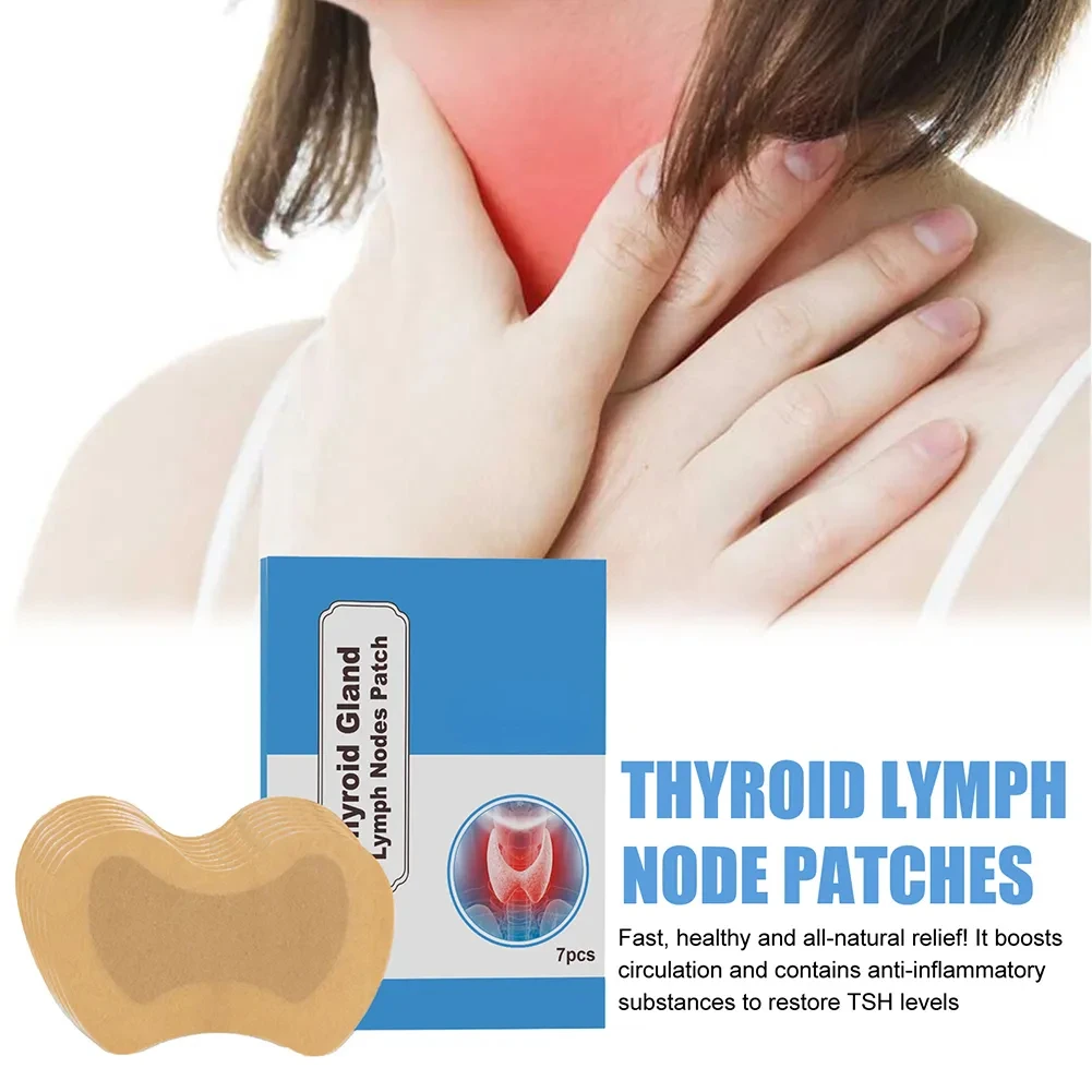 7x Thyroid Stickers Portable Lymph Drainage Node Effective Heating Neck Patches