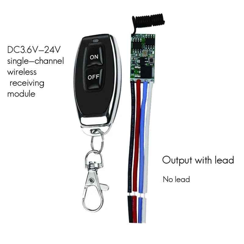 مرحل صغير لاسلكي RF مفتاح تحكم عن بعد ، مصباح LED ، جهاز إرسال جهاز استقبال صغير ، وحدة تحكم MHz ، DC 47 V-24V ، 1CH