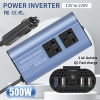500W Modified wave inverter Portable multi-USB interface DC 12V to AC 220V 50HZ inverter