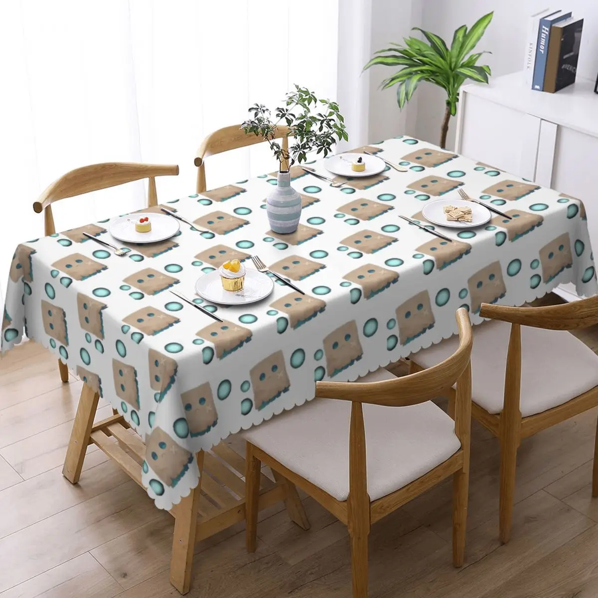 Nanashi Mumei - Nameless Friend Rectangular Tablecloth Oilproof Table Cover for Festival Party Decorations Table Cloth
