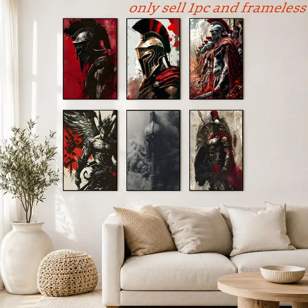 Homeric Spartan Heroes Poster Prints Cover Painting Wall Art Picture Living Room Home Decor