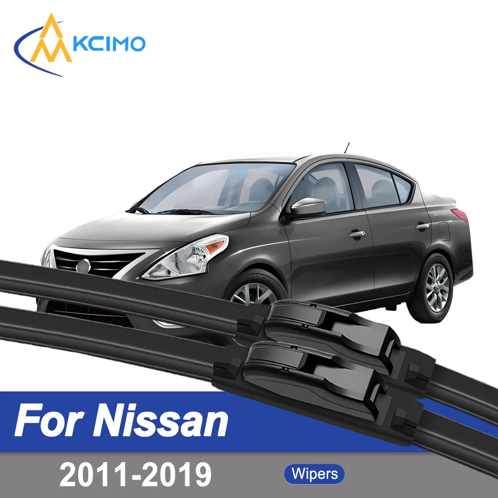 

Premium Rubber Durable Silent Windshield Wiper Blades 2pcs for Nissan Almera N17 2011-2019 Latio Sunny Versa V Drive Renault Sca