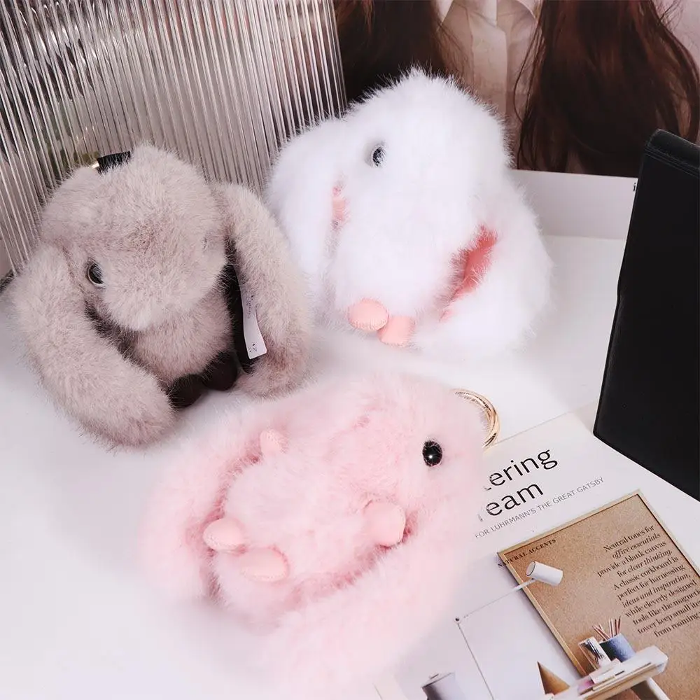 

Furry Doll Rabbit Fur Keychain Bag Charm Pompom Plush Bunny Pendant Plush Doll Stuffed Animal Bunny Stuffed Keyring