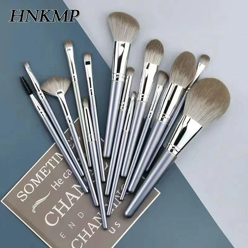 مجموعة فرش مكياج فائقة النعومة مكونة من 14 قطعة، شعيرات ناعمة لكامل الوجه، فرشاة بودرة ظلال عيون سائبة، فرشاة تجميل احترافية #3