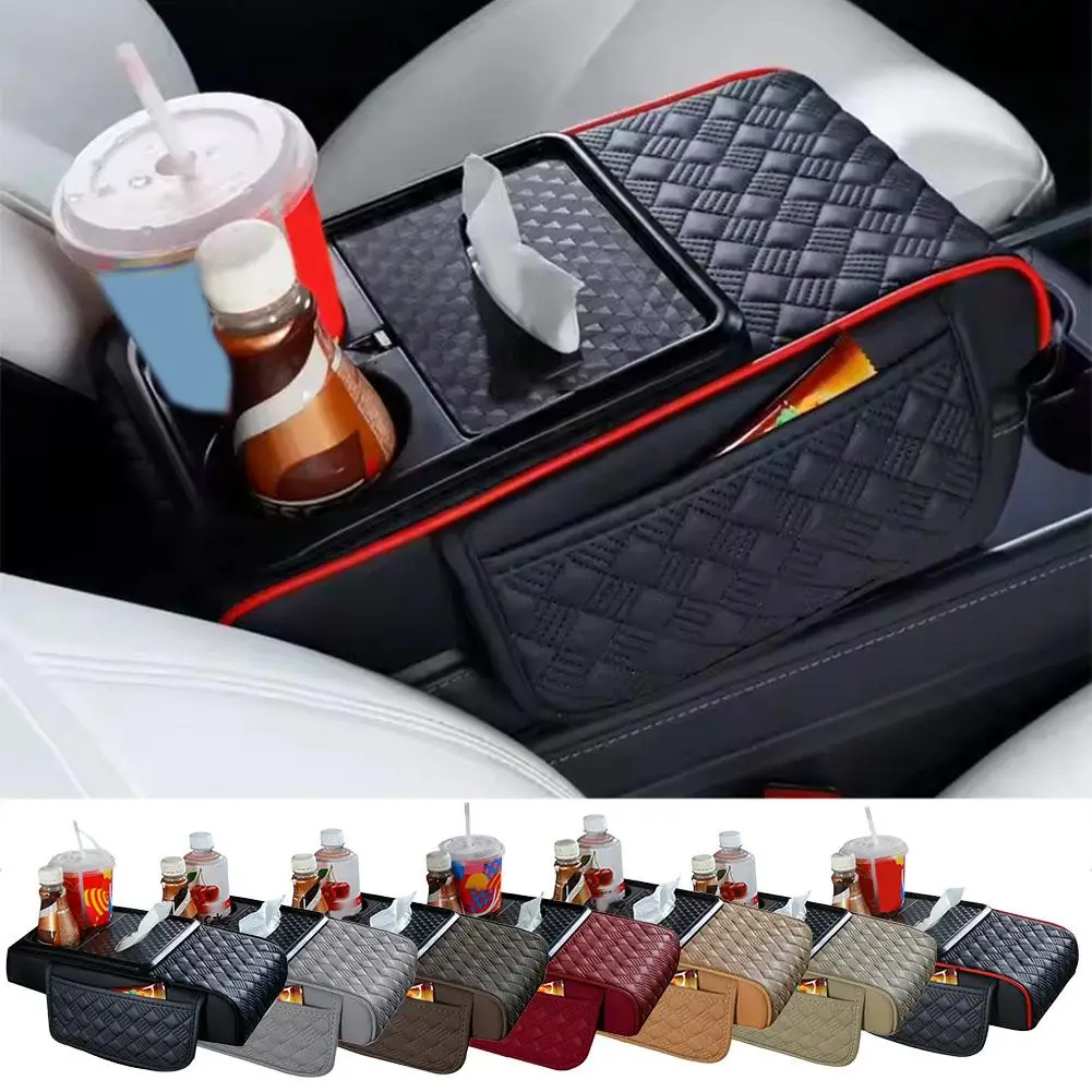 

Подушка для подлокотника центральной консоли автомобиля с 2-мя подстаканниками, подлокотник, увеличивающая подушка, подушка для автоматического усилителя, чехол для всех сезонов Z7H9