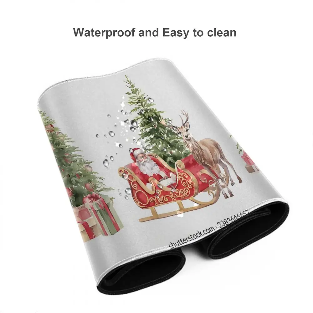 Hot-Selling Cute Christmas Santa Printing Square Mouse Pads Comfortable Gaming Mousepad Mouse Mat Keyboard Mats Desk Pad