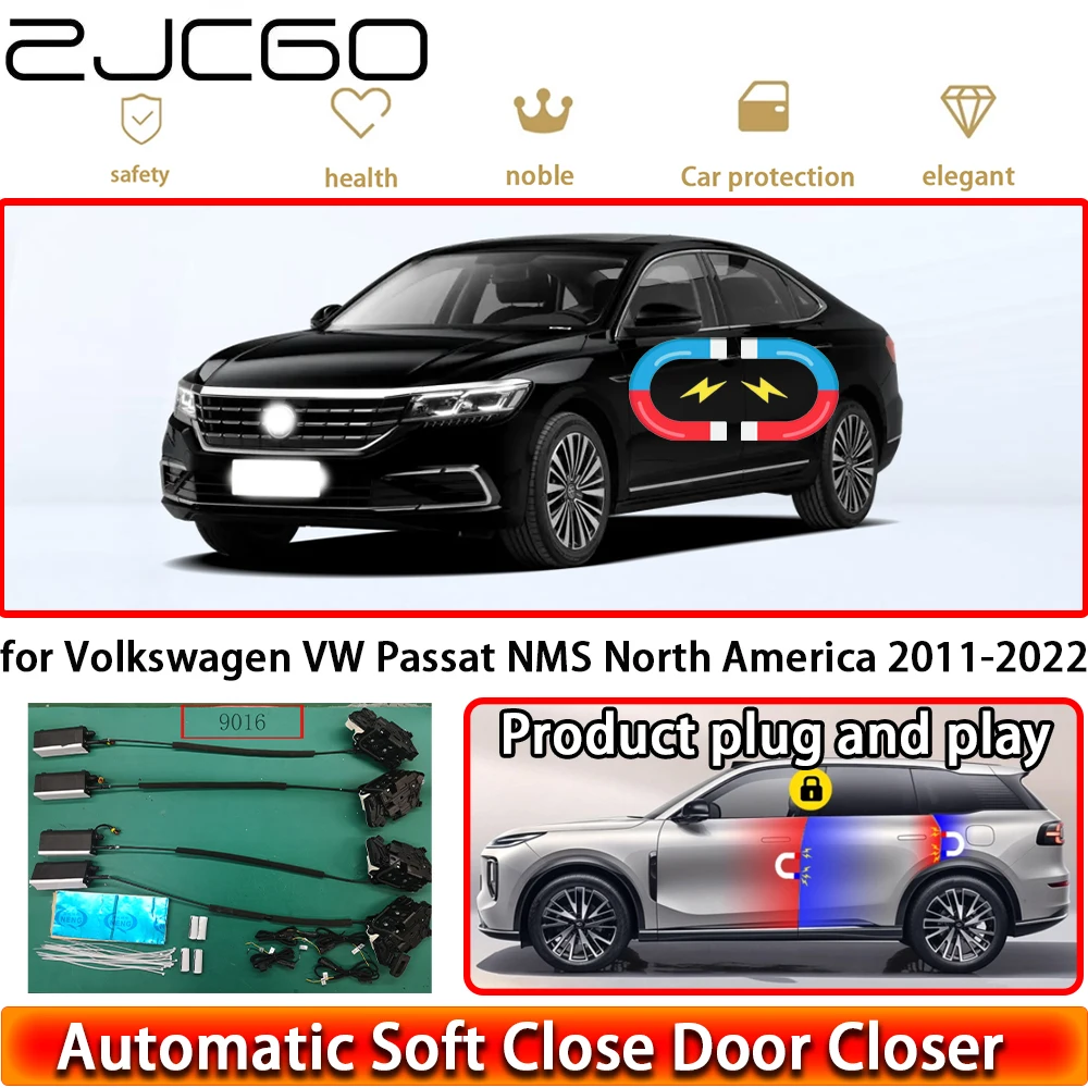 

ZJCGO for Volkswagen VW Passat NMS North America 2011-2022 Soft Close Door Power Closing Latch System Auto Pull Door Easy Close