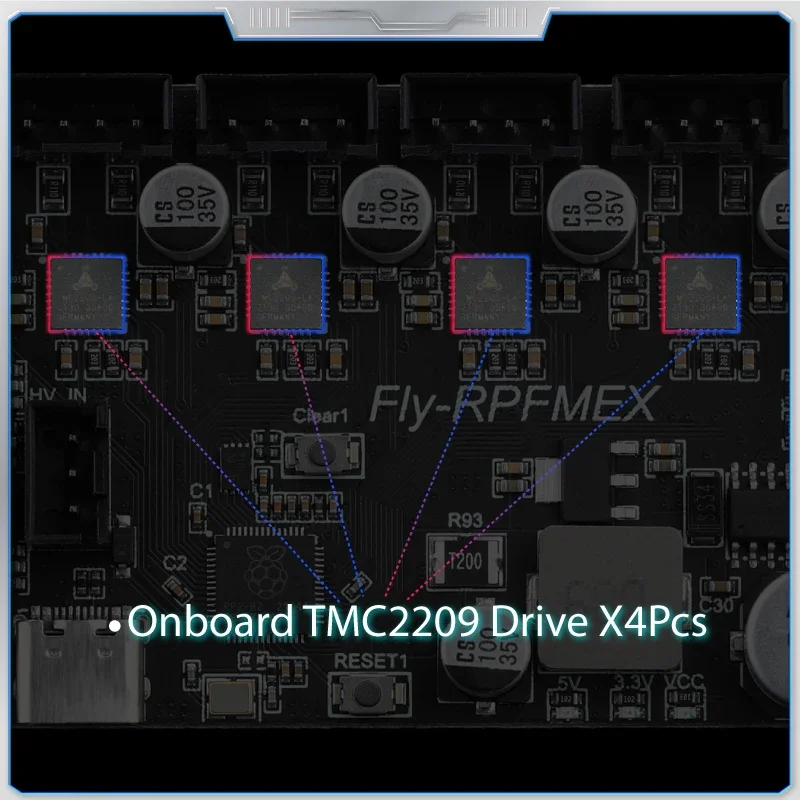 Fly3D Fly-RPFMEX 4-axis TMC2209 expansion board for 3D printer Gemini Voron2.4