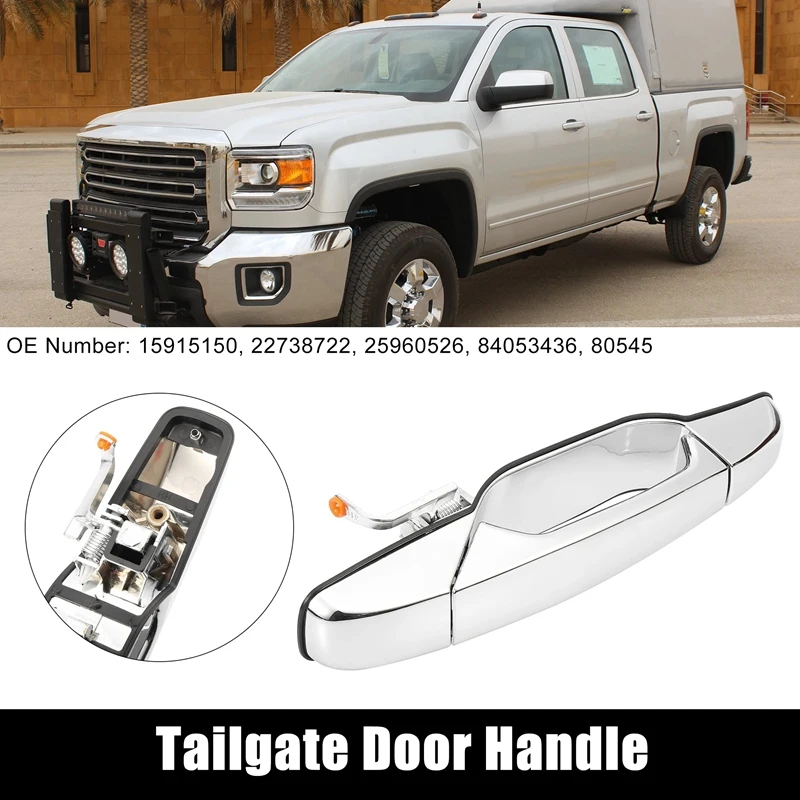 Car Front Rear LH RH Exterior Door Handle For Chevy Silverado Tahoe GMC Yukon 25960525 25960526 25960521 25960522 Replacement