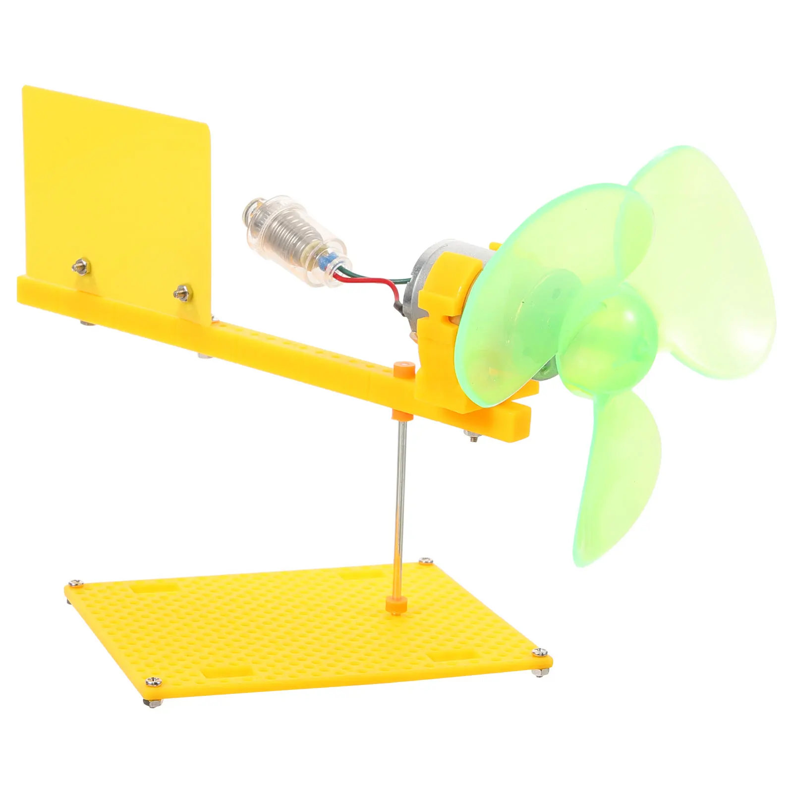 

Wind Generator DIY Kit White Light Mini Physics Science Decor Educational Puzzle Toy Plastic Home Turbine Model