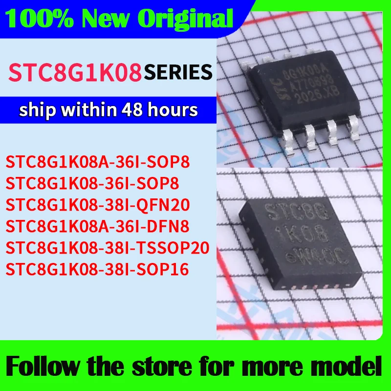Stc8G1K08A-36I-Sop8…