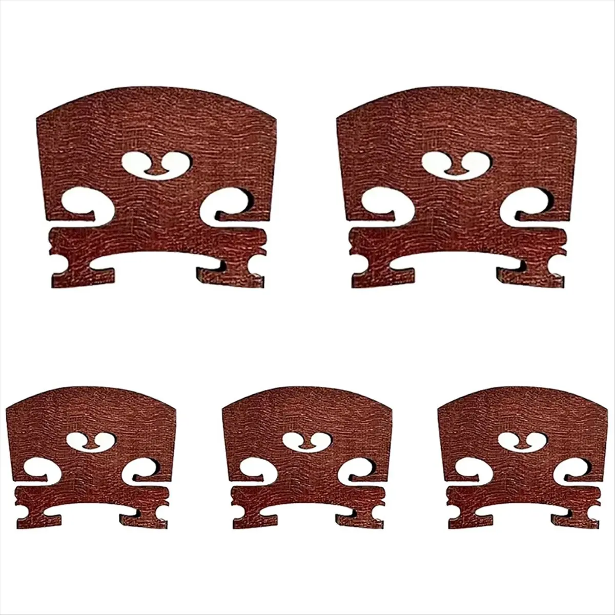 [828 Sale] 5 PCS 4/4 Violin Bridge Solid Rosewood 4/4 Violin Replacement Pre-Cut Semi Fitted Bridges Volume Violins Parts