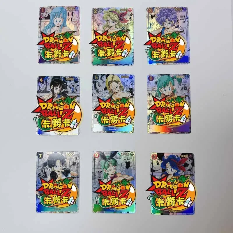 

DIY DRAGON BALL Original Anime Women's Set Serie Color Flash Gauze Glitter Anime Peripheral Game Collection Card Holiday Gift