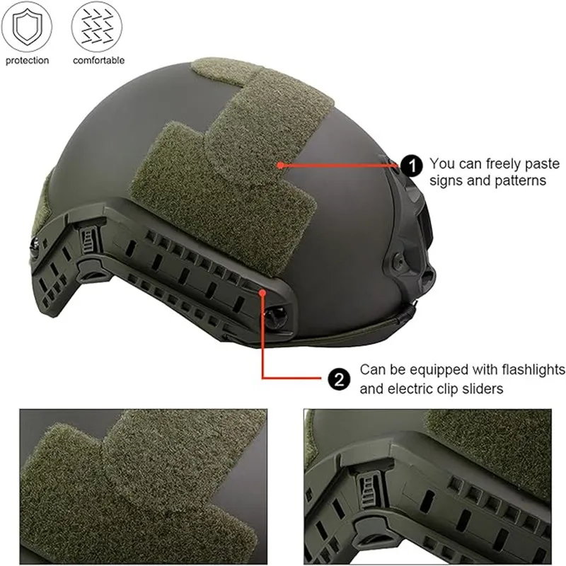 Casco antidisturbios de FRP rápido, forro Wendi, Escuadrón de fuerzas especiales para entrenamiento y ejercicio, nuevo, actualizado