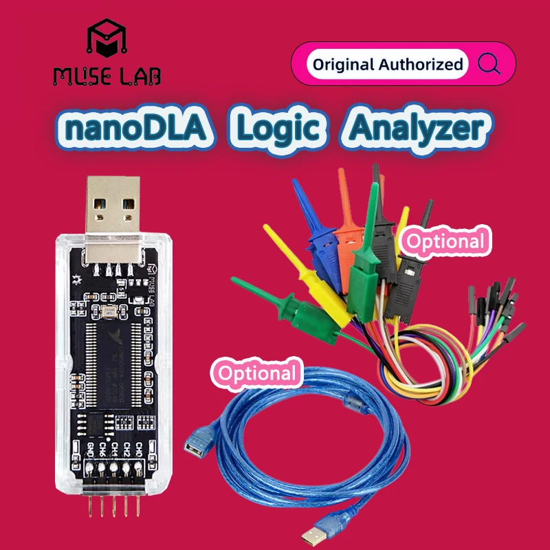 nanoDLA Logic Analyzer ARM FPGA Debugging 24MHz Sampling Rate 8 Channels Open Source Tool Protocol Analysis Sigrok PulseView