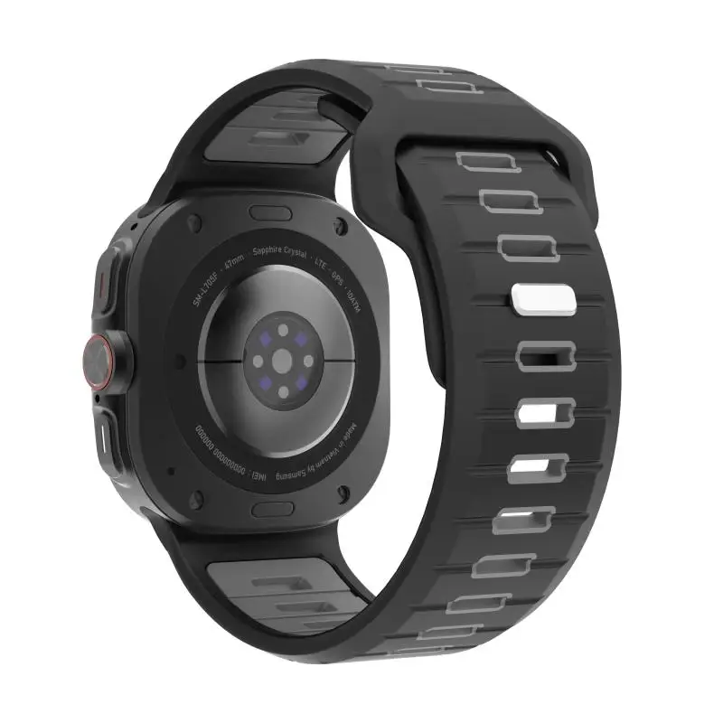 Sportliches Silikonarmband für Samsung Galaxy Watch Ultra2 2026, weiches zweifarbiges Band für Samsung Galaxy 7 Ultra 47mm, nahtloses Uhrenarmband – Detail 13