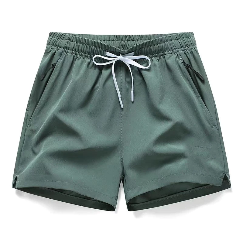 Men's Summer Thin Ice Silk Qui Dry Casual orts Beach Loose Fit Straight Leg Pants Breathable Lightweight Sportswear