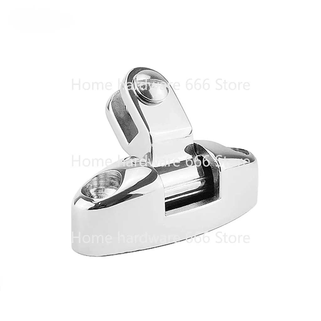 Universal Fit 316 Stainless Steel Boat Bimini Top Mount Swivel Deck Hinge With Rubber Pad Marine Yacht Hardware Boat Accessories