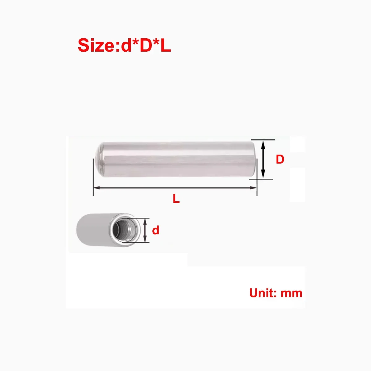 

40CR Precision Internal Thread With Breathable Hole Cylinder Pin h7 Negative Tolerance Internal Tooth Positioning Pin M3M4M5M6