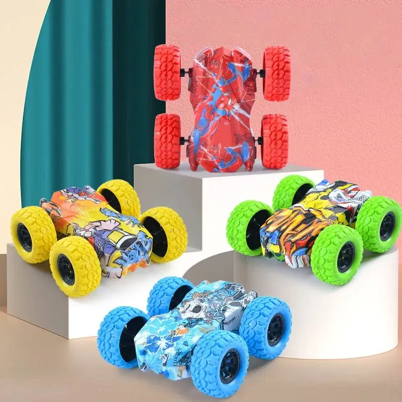 Children's Toy Car Fun Double-Sided Car Inertial Safety Anti-Collision Anti-Fall Kids Model Sliding Off-Road Vehicle