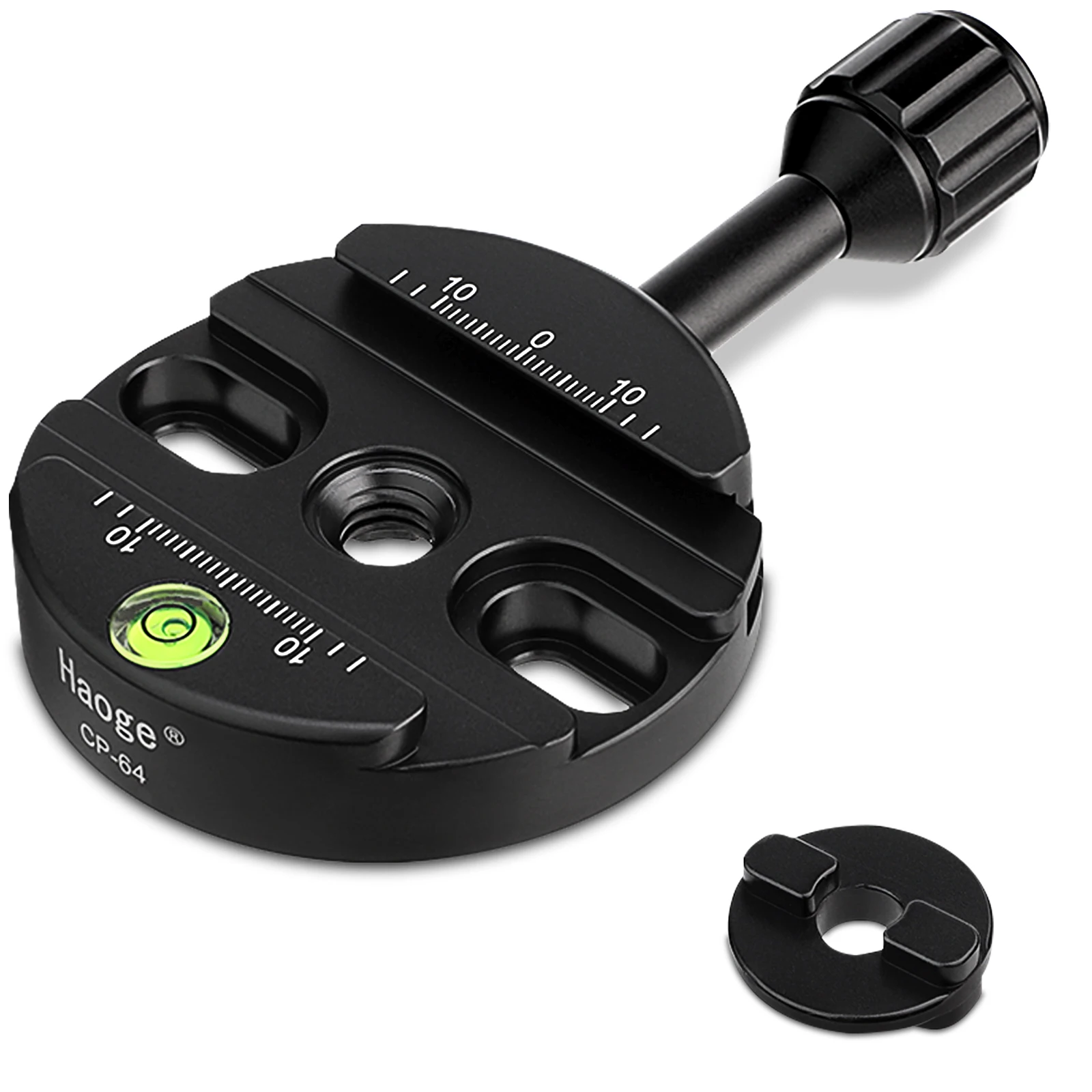 

Haoge Combo Boss Adapter with 64mm Arca-Swiss-Compatible Quick Release Clamp for Manfrotto Tripod Ball Head Clamp Replacement