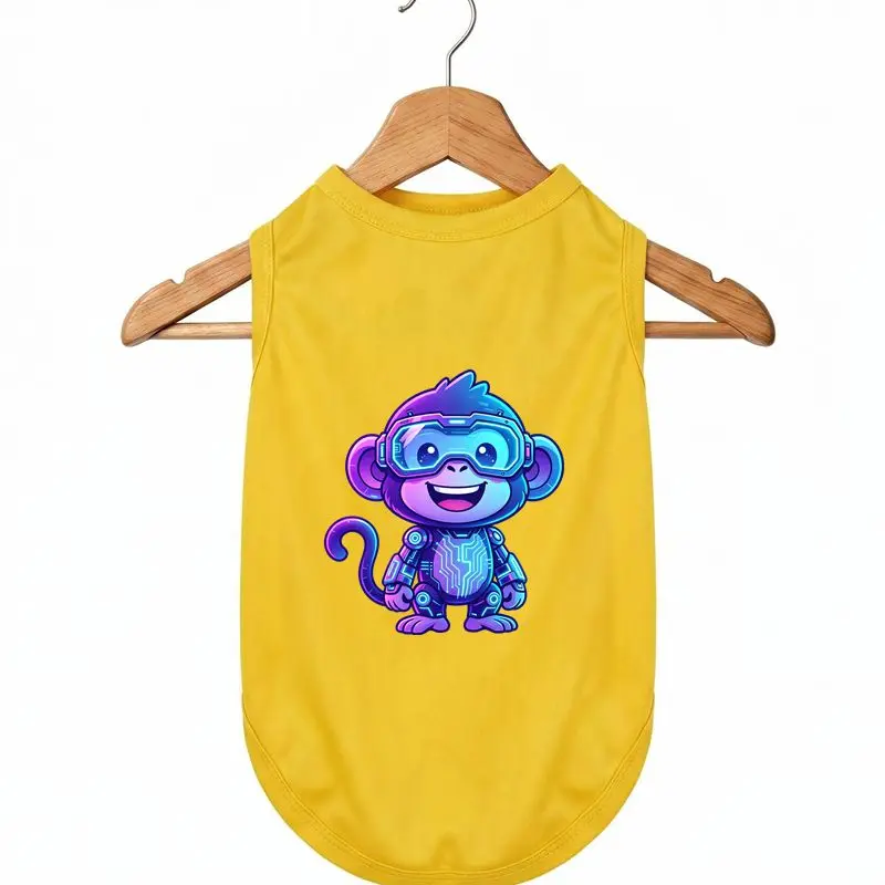 Cute Monkey Print Dog Tank Top | Summer Pet Apparel | Breathable & Lightweight