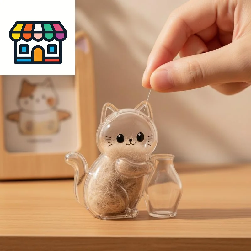 Transparent Cat Hair Storage Capsule Sealed Pet Fur Keepsake DIY Souvenir Refrigerator Compatible for Pet Lovers Gift