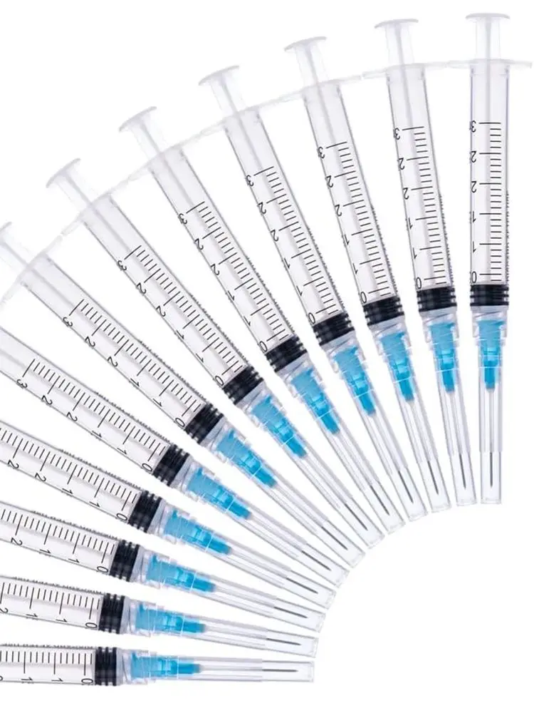 Seringues Luer Lock jetables de 3ml, 100 pièces, adaptées aux animaux de compagnie et aux animaux de ferme, à usage industriel, à distribution en laboratoire et à usage manuel