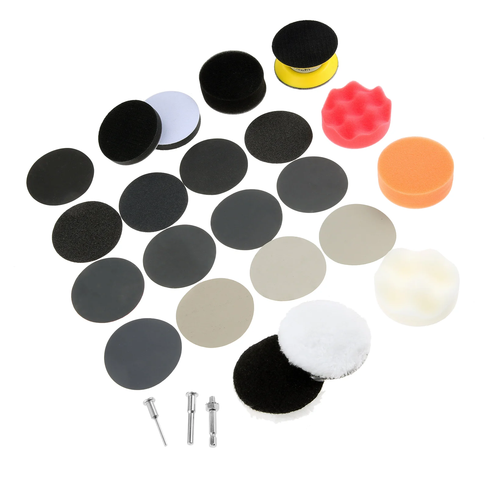 133Pcs 3 Inch Wet Dry Sanding Disc Drill Polishing Headlight Restoration Kit Hook Loop Sandpaper Buffing Pads with Rotary Tools