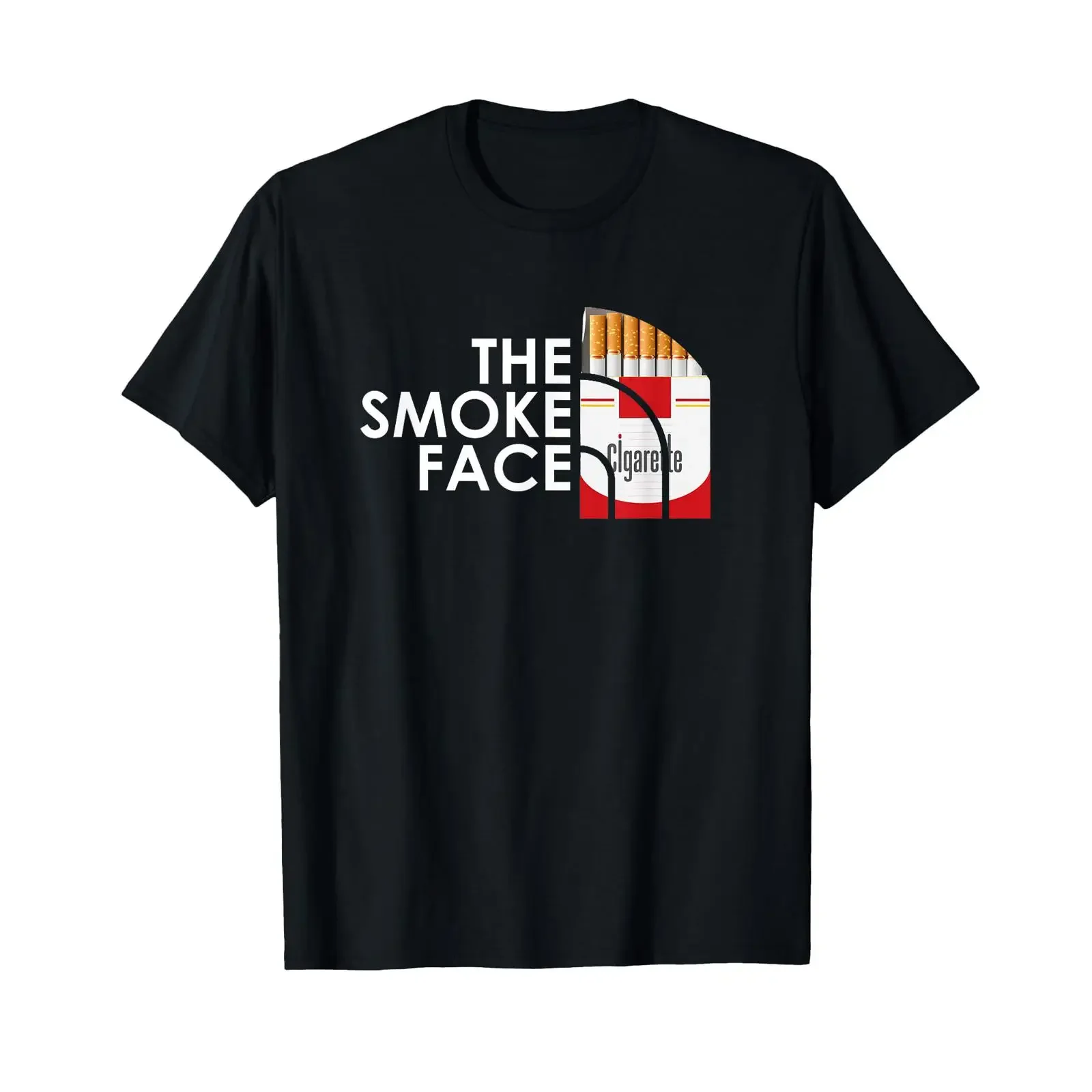 The Smoke Face Funny T Shirt for Cigarettes Smokers vintage Washed Unisex designer clothes homme streetwear Stretched Casual