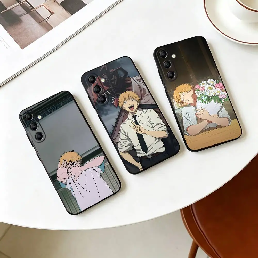 D-Denji Chainsaw Man Phone Case For Samsung Galaxy A73,A72,A71,A70,A53,A52,A51,Others Soft Black Cover