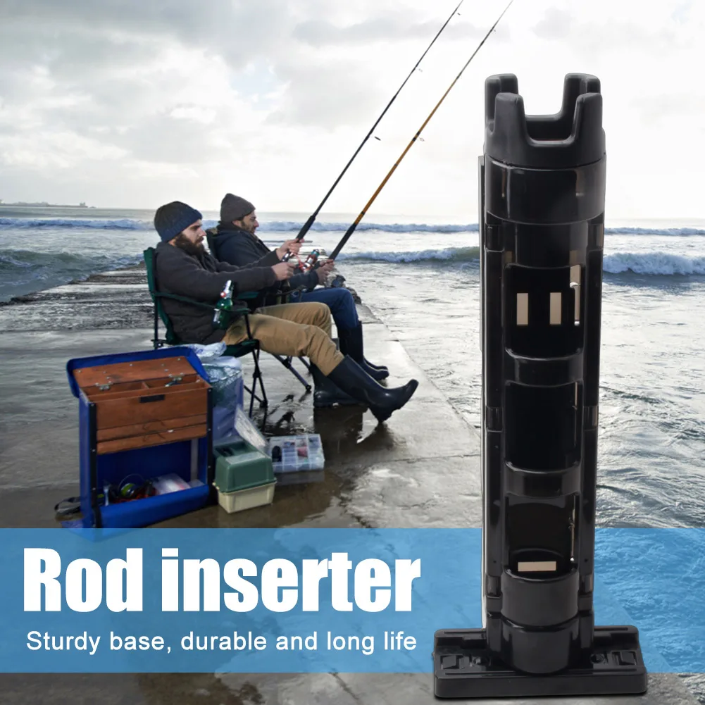 Plastic Fishing Box Barrel Holder Detachable Fishing Box Rod Display Bracket Adjustable Snap Design for Angler Supplies