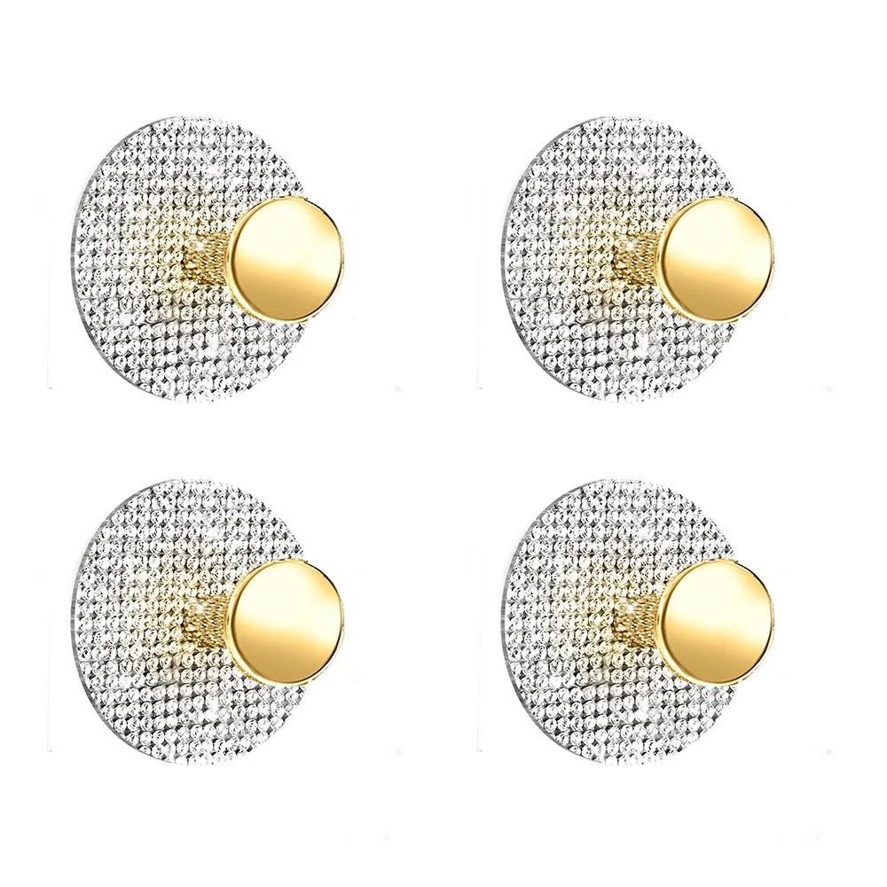 

4pcs Punch Free Wall Hook Strong Adhesive Stainless Steel Bathroom Door Hook Square /Round Wall Mounted Towel Hanger Hook