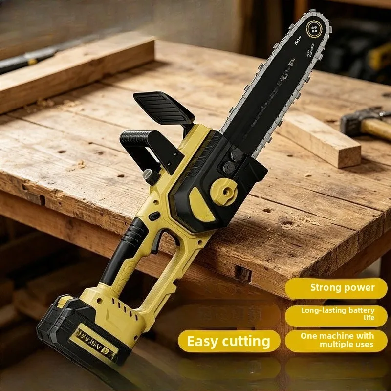 12‑inch Brushless Cordless Mini Chainsaw, Rechargeable Hand‑held Electric Saw for Outdoor Wood Cutting & Pruning