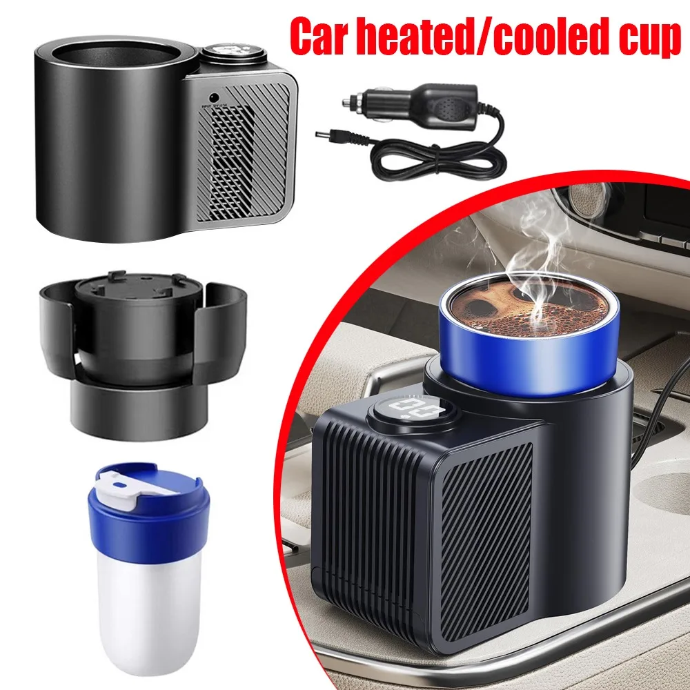 

Smart Car Cold Warm Mug (Electric Beverage Warmer Cooler with Temperature Digital Display) 12V For Family Outdoor Road Trip