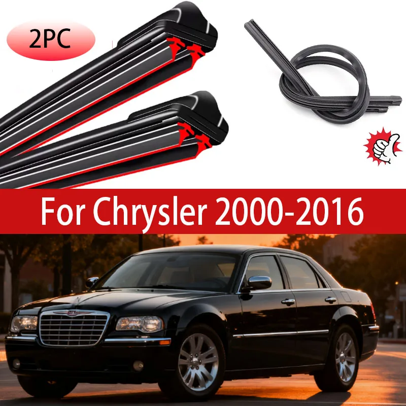 

For Chrysler 300 300C Crossfire Grand Voyager PT Cruiser Front Windscreen Wipers Double Rubber Car Wiper Blades Car Accessories