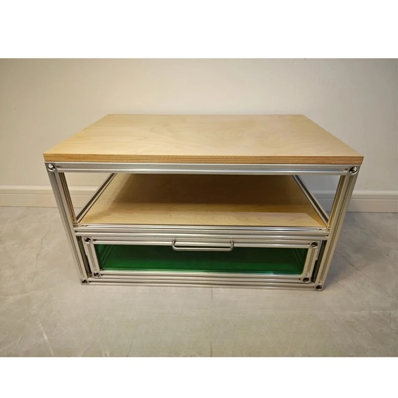 

Bedroom aluminum profile bedside table, modern simple living room storage cabinet, sofa side cabinet