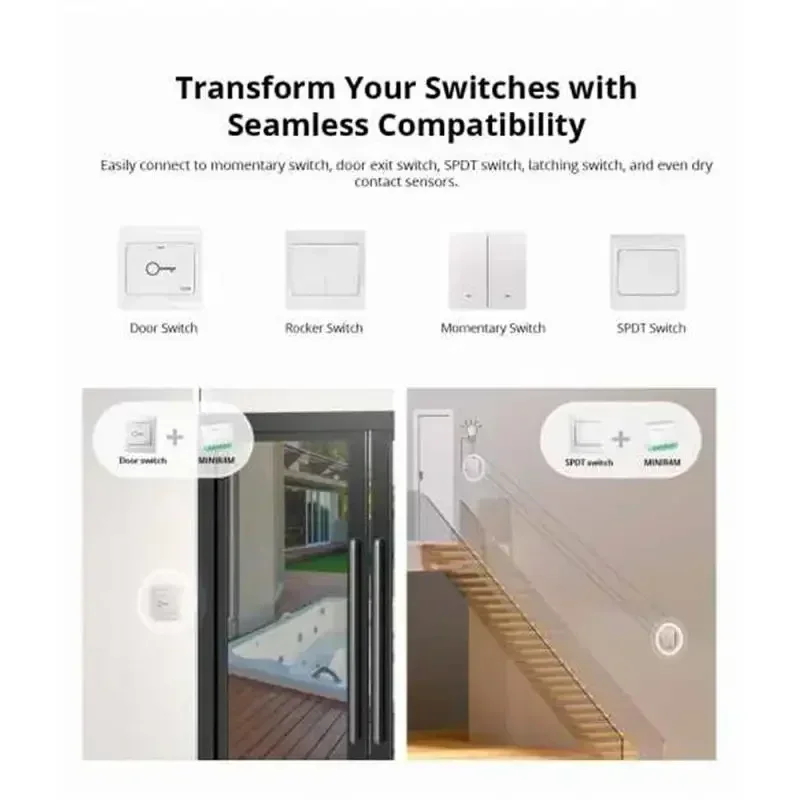 SONOFF MINI R4/MINIR4M Wifi Switch Module Smart Switch Works With R5 S-MATE Smart Home Voice Control Alexa Google Home Ewelink