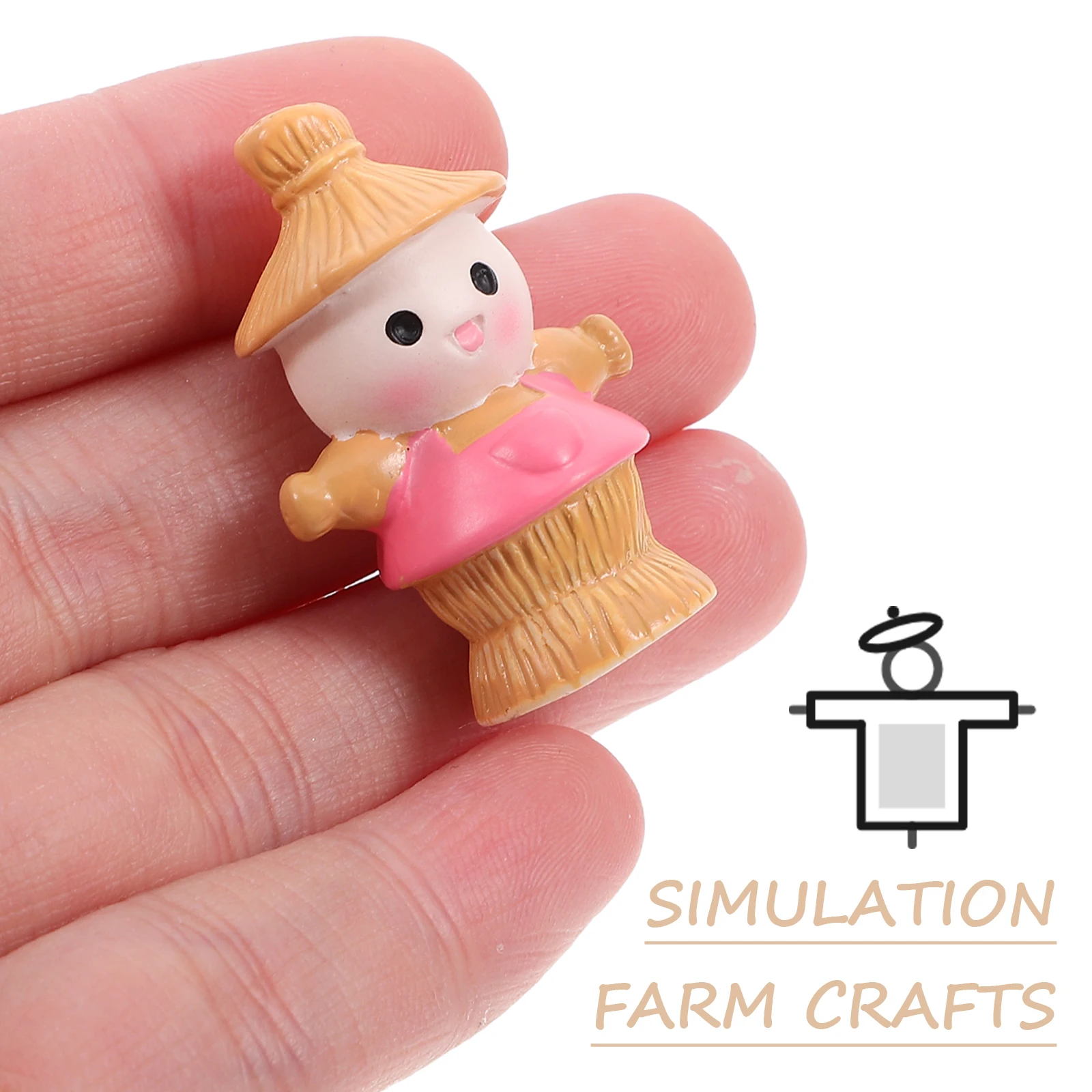

10 Pcs Farm Haystack Ornaments Delicate Miniature Model Item Resin House Kit Baby
