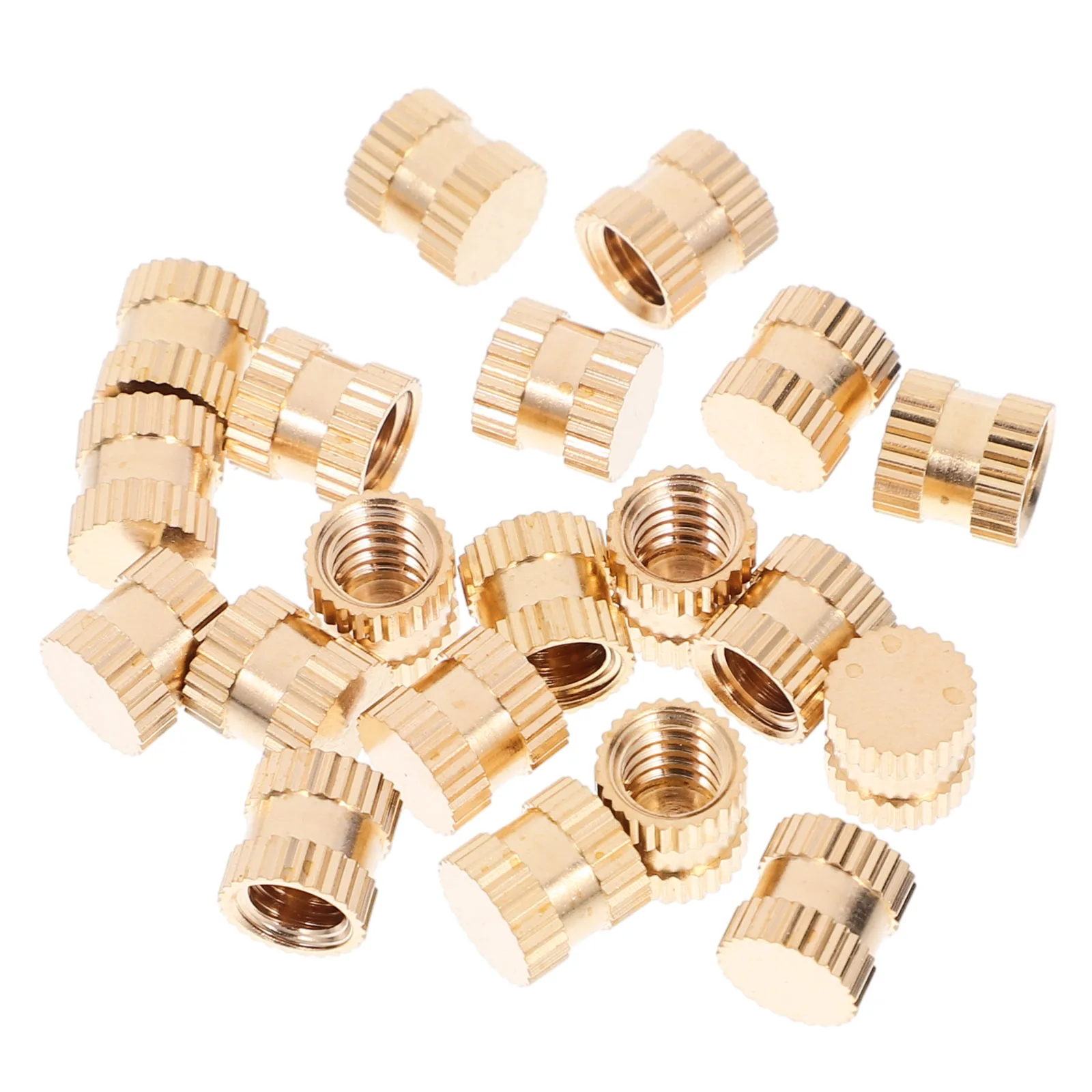 

20pcs Heat Set Brass Threaded Female Thread 8X8Mm Embedment Nuts For Plastic Injection Molding Wood 3D Printing Replacement