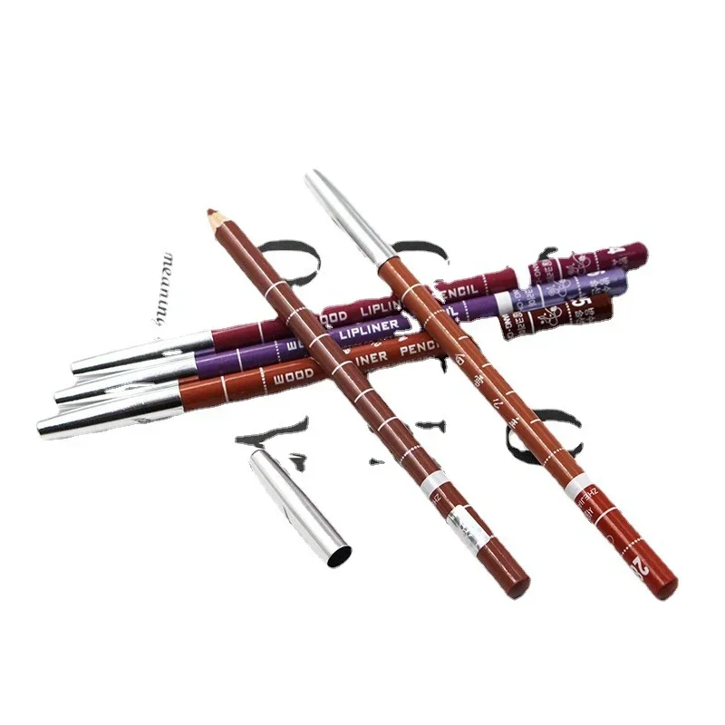 Matita per labbra antivegetativa a 28 colori Penna per rossetto professionale Matita per contorno labbra impermeabile precisa Trucco per labbra Eyeliner duraturo Crema