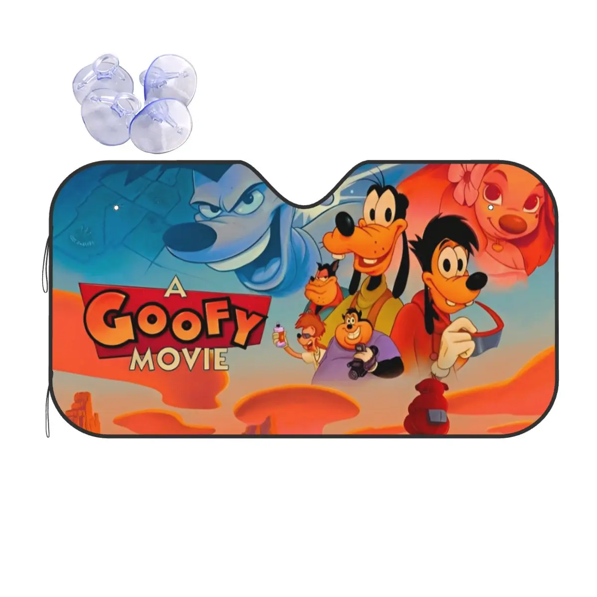 

Goofy Cartoon Dog Sunshade Windscreen Universal Cover Front Block Window 76x140cm Car Sunshade Heat Reflector