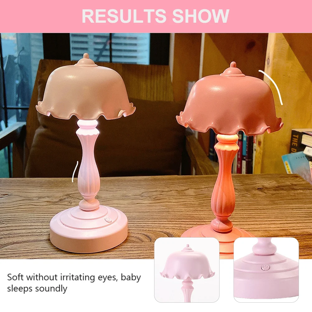 1pc Retro Night Light Small Night Lamp For Bedroom Bedside Tabletop Decoration Desktop Lamp Room Adornment Warm Lighting