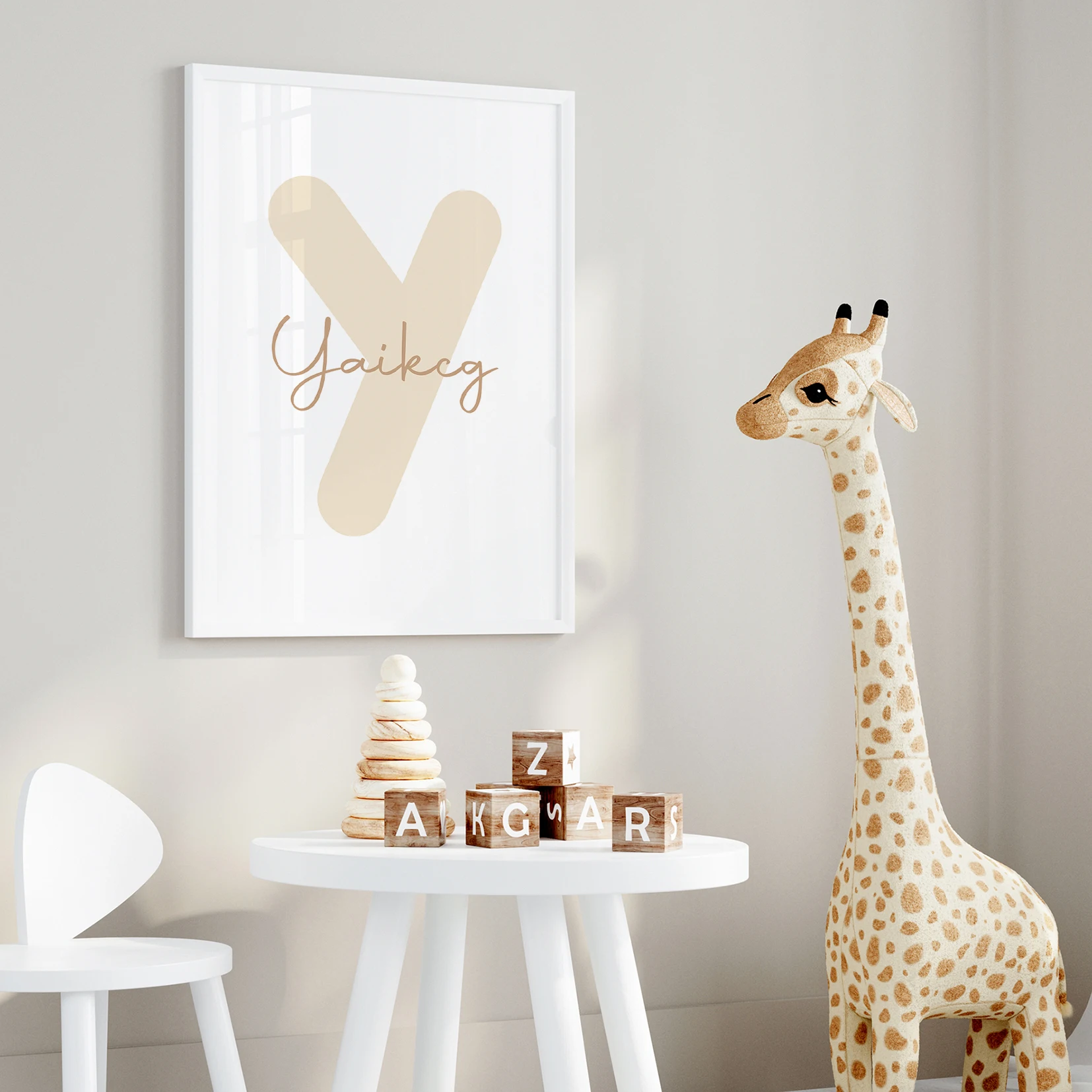 3 قطعة اسم شخصي مخصص لطيف الفطر منزل شجرة قزم زهرة جدار الفن طباعة صورة غرفة المعيشة غرفة الاطفال ديكور المنزل