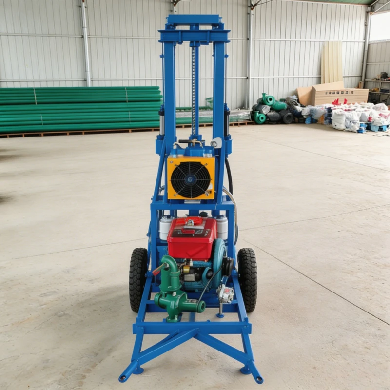 Customized Hydraulic Borehole Drilling Rig 150m Depth Trailer Type Portable Water Well Machine for Farm Garden